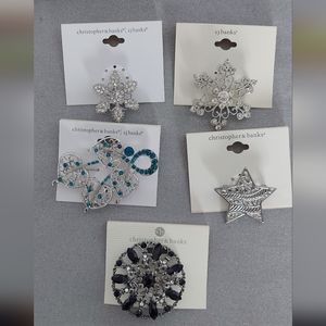 5 brooches